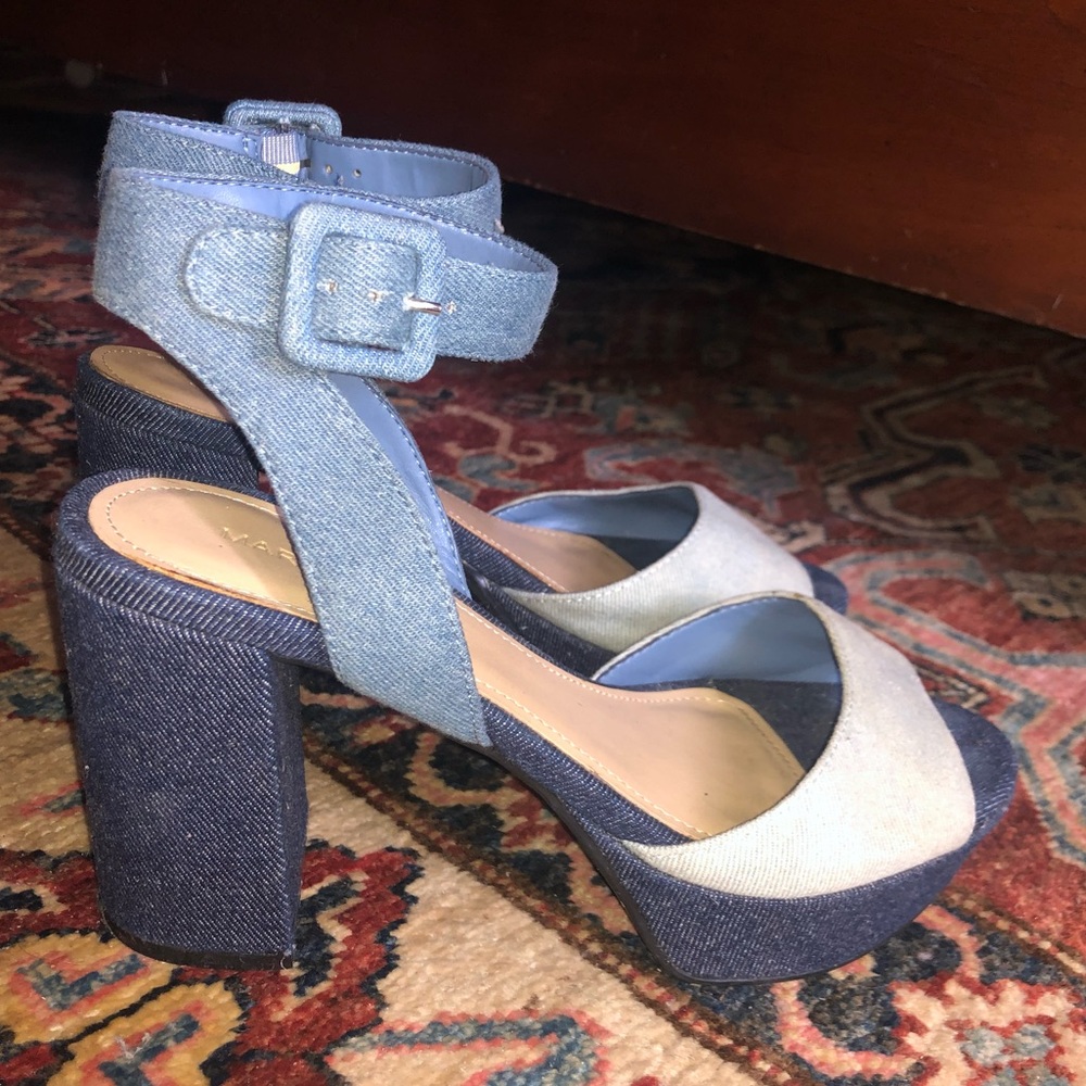 Marc Fisher denim platforms